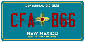 CFAB66  license plate in NM