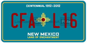 CFAL16  license plate in NM