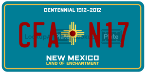 CFAN17  license plate in NM