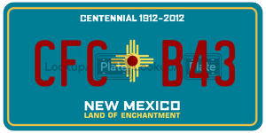 CFCB43  license plate in NM