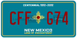 CFFG74  license plate in NM