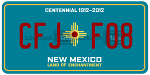 CFJF08  license plate in NM