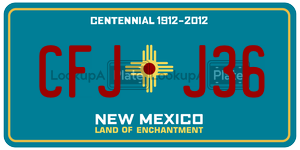 CFJJ36  license plate in NM