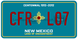 CFRL07  license plate in NM