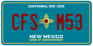 CFSM53 license plate in New Mexico