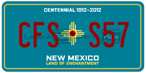 CFSS57  license plate in NM