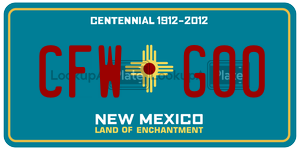 CFWG00  license plate in NM