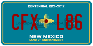 CFXL86  license plate in NM