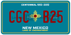 CGCB25  license plate in NM