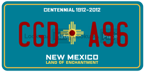 CGDA96  license plate in NM