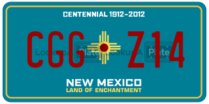 CGGZ14  license plate in NM