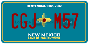 CGJM57  license plate in NM