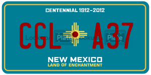 CGLA37  license plate in NM