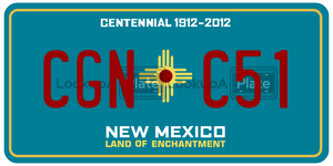 CGNC51  license plate in NM