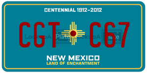 CGTC67  license plate in NM