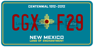 CGXF29  license plate in NM