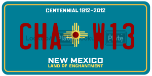 CHAW13  license plate in NM