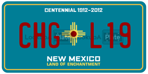 CHGL19  license plate in NM