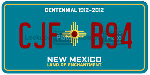 CJFB94  license plate in NM