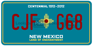 CJFG68  license plate in NM