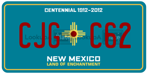 CJGC62  license plate in NM