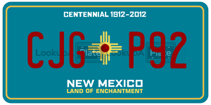 CJGP92  license plate in NM