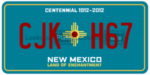 CJKH67  license plate in NM