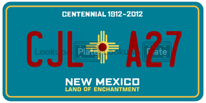 CJLA27  license plate in NM