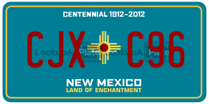 CJXC96  license plate in NM