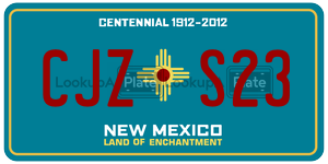 CJZS23  license plate in NM