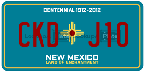 CKDJ10  license plate in NM