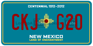 CKJG20  license plate in NM