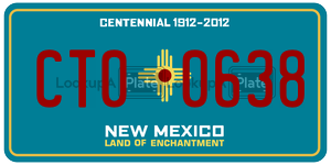 CT00638  license plate in NM