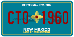 CT01960  license plate in NM