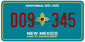 D09345  license plate in NM