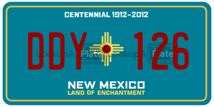 DDY126 license plate in New Mexico