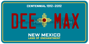 DEEMAX  license plate in NM