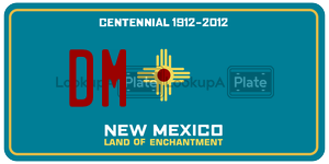 DM  license plate in NM