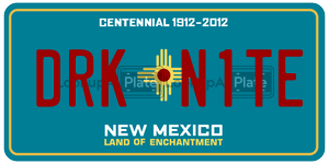 DRKN1TE  license plate in NM