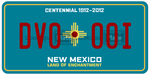 DV000I  license plate in NM