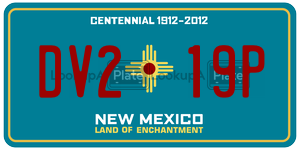 DV219P license plate in New Mexico