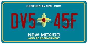 DV545F  license plate in NM