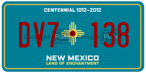 DV7138  license plate in NM