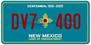 DV7400  license plate in NM
