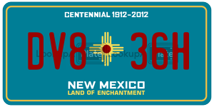 DV836H  license plate in NM