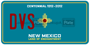 DVS  license plate in NM