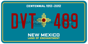 DVT489 license plate in New Mexico