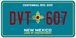 DVT607  license plate in NM