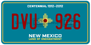 DVU926  license plate in NM