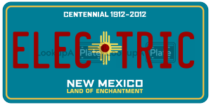 ELECTRIC  license plate in NM